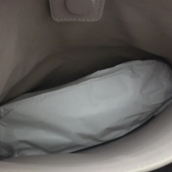 NWT QUINCE LARGE ITALIAN LEATHER HANDWOVEN SATCHEL TOTE BAG IN TAUPE - Picture 10 of 15